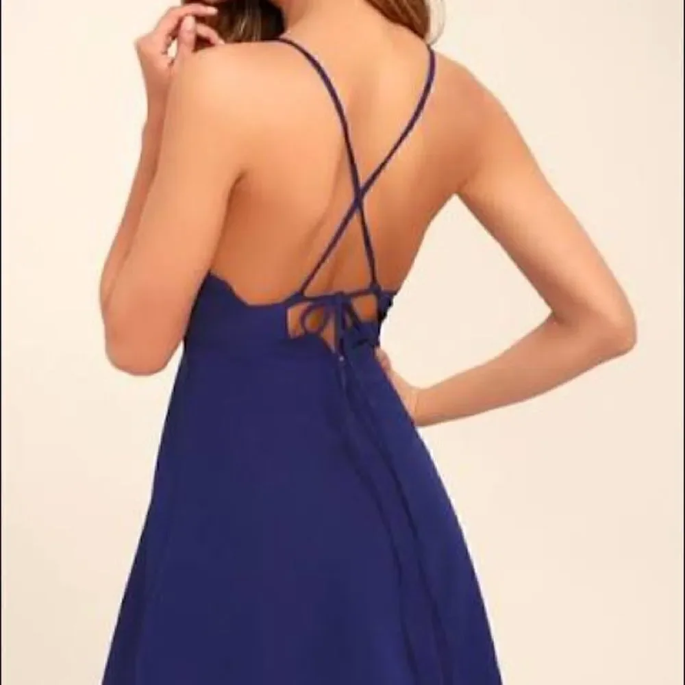 NWT Lulu’s Blue Backless Dress - Picture 2 of 6